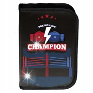 Piórniki - PIÓRNIK SZKOLNY Z WYPOSAŻENIEM DWUKLAPKOWY DLA CHŁOPCA BOKS RĘKAWICE - miniaturka - grafika 1