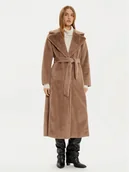 Płaszcze damskie - Guess Futro Ada W4BL02 WGHM0 Beżowy Regular Fit - miniaturka - grafika 1