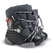 Śniegowce damskie - Czarne śniegowce dziecięce wiązane Snow Ride NA - miniaturka - grafika 1