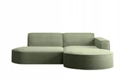 Narożniki - Sofa w kształcie L Modena narożnik tkanina Poso jasnozielony prawy - miniaturka - grafika 1
