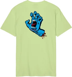 t-shirt SANTA CRUZ SCREAMING HAND CHEST TEE Matcha - Koszulki męskie - miniaturka - grafika 1