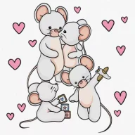 Malowanie po numerach - Ideyka Malowanie po numerach- A happy family Kids 25x25cm - miniaturka - grafika 1