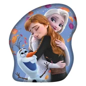 Kołdry i poduszki dla dzieci - Poduszka 33x28 Frozen Kraina Lodu Sister Love niebieska kształtka przytulanka - miniaturka - grafika 1