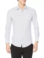 Koszule męskie - HUGO Męska koszula Kenno Slim Fit z mieszanki bawełny popeliny, biały, 48 - miniaturka - grafika 1