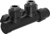 Zawory i kraniki - Mexen zawór grzejnikowy kątowy, Duplex, DN50, czarny - W907-000-70 - miniaturka - grafika 1