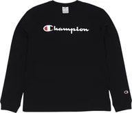 Koszulki męskie - Champion Koszulka męska Champion Crewneck Long Sleeve czarna 220257 KK001 XL - miniaturka - grafika 1