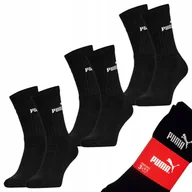 Skarpetki męskie - PUMA CREW długie SKARPETY sportowe czarne 3-PAK - 39-42 - miniaturka - grafika 1