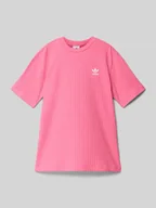 Koszulki dla dziewczynek - T-shirt o kroju wide fit z efektem prążkowania - miniaturka - grafika 1