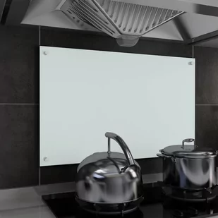vidaXL Panel ochronny do kuchni, biały, 80x50 cm, szkło hartowane - Akcesoria i części AGD - miniaturka - grafika 1