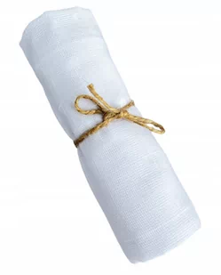 Czas Bobasa Pielucha Muślinowa 100% Bawełna 70x75 Biała 1szt - Pieluchy - miniaturka - grafika 1