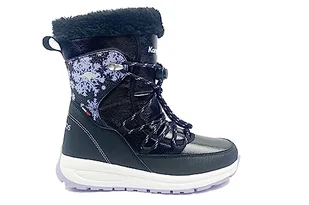KangaROOS Damskie śniegowce K-PE Snooze RTX Jet Black/Misty Lilac, 35 EU, Jet Black Misty Lilac, 35 EU - Śniegowce damskie - miniaturka - grafika 1