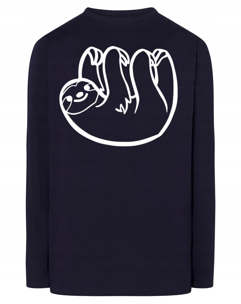 Longsleeve męski fajny nadruk LENIWIEC r.3XL