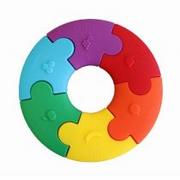 Puzzle - Jellystone Designs jPierwsze puzzle sensoryczne - tęczowe kółko - miniaturka - grafika 1