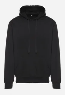 Czarna Bluza z Bawełną i Kapturem z Kieszenią i Sznurkami Parhiris - Bluzy męskie - miniaturka - grafika 1