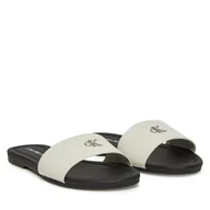 Klapki i japonki damskie - Klapki Calvin Klein Jeans Flat Sandal Slide Mg YW0YW01697 Biały - miniaturka - grafika 1