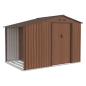 Altany ogrodowe - Domek Ogrodowy Drewutnia Madison 278X191Cm Walnut - Hardmaister - miniaturka - grafika 1