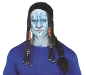 Dodatki do strojów karnawałowych - Peruka "Avatar" z warkoczem - miniaturka - grafika 1