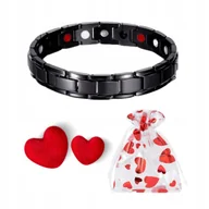 Bransoletki - BRASNOLETA DLA MĘŻCZYZNY ZDROWOTNA MAGNETYCZNA CZARNA NA PREZENT WALENTYNKI - miniaturka - grafika 1