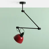 Lampy sufitowe - Aida lampa wisząca 1xE27 czarna/czerwona 1141PL_G3_15 - miniaturka - grafika 1