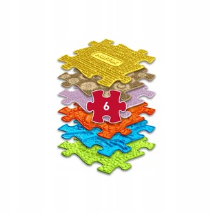 Mata Sensoryczna Ortopedyczna Zestaw 6w1 Medium 6 Puzzli Sensoryka Muffik / Mfk-023-01 - Zabawki sensoryczne - miniaturka - grafika 1