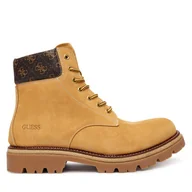 Botki męskie - Trapery Guess FMFSIR LEA10 Beżowy - miniaturka - grafika 1