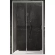 Ścianki i drzwi prysznicowe - New Trendy Prime drzwi prysznicowe 160 cm wnękowe lewe chrom/szkło przezroczyste D-0310A - miniaturka - grafika 1