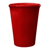 Donice - Doniczka ceramiczna z podstawką palma (palmowa) czerwony 20 cm - miniaturka - grafika 1