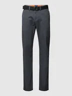 Spodnie męskie - Spodnie materiałowe z wpuszczanymi kieszeniami w stylu francuskim - miniaturka - grafika 1