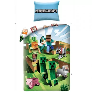 Halantex Pościel Minecraft 140x200 Creeper Alex PIG STIFF - Pościel dla dzieci - miniaturka - grafika 2