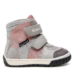 Śniegowce Kickers Sitrouille Wpf 585575-10 Szary - Buty dla dziewczynek - miniaturka - grafika 1