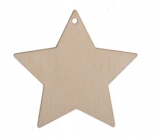 ZAWIESZKA drewniana GWIAZDKA sklejka 10cm - Bombki - miniaturka - grafika 1