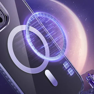 Kingxbar PQY Ice Crystal Series magnetyczne etui iPhone 14 Plus MagSafe różowo-niebieskie - Etui i futerały do telefonów - miniaturka - grafika 4