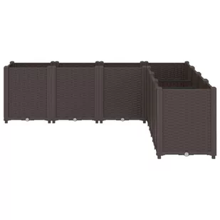 Donica ogrodowa, brązowa, 160x160x53 cm, PP Lumarko! - Donice - miniaturka - grafika 4