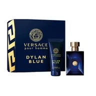Zestawy perfum męskich - Versace Pour Homme Dylan Blue, zestaw kosmetyków, 2 szt. + kosmetyczka - miniaturka - grafika 1