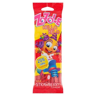Zozole Hello Żelo Żelki o smaku truskawkowym super kwaśne 75 g - Żelki - miniaturka - grafika 1