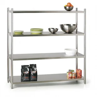 B2B Partner Regał nierdzewny, 1550x1490x470 mm, 4 półki WT-F00303 - Szafy i regały magazynowe - miniaturka - grafika 1