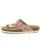 Klapki i japonki damskie - BABUNKERS Family Skórzane japonki w kolorze jasnoróżowym - miniaturka - grafika 1