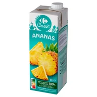 Soki i napoje niegazowane - Carrefour Classic Sok ananasowy z soku zagęszczonego 1 l - miniaturka - grafika 1