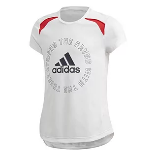 Koszulki dla dziewczynek - Adidas Dziewczęca G A.r. Bold Tee T-Shirt biały/Legend ink 3-4A GE0483 - grafika 1