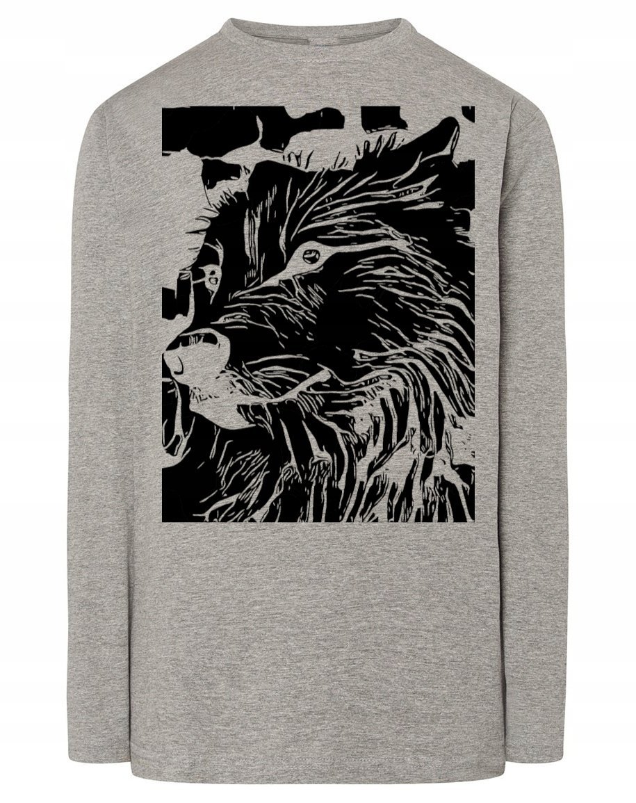 Longsleeve męski fajny nadruk WILK r.4XL