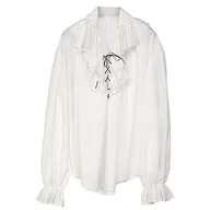 Moda i Uroda OUTLET - Damska koszula piracka, biały kostium dla Buccaneer Fancy Dress - miniaturka - grafika 1