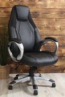 Fotele i krzesła biurowe - Wytrzymały fotel biurowy na sprężynach FROST czarny - miniaturka - grafika 1