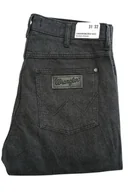 Spodnie męskie - WRANGLER GREENSBORO CHARCOAL Spodnie Szare Materiałowe Męskie - miniaturka - grafika 1