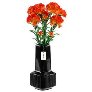Wazon ceramiczny dekoracyjny H20cm Czarny Połysk nowoczesny flakon na kwiaty - Wazony i flakony Wazon ceramiczny dekoracyjny H20cm Czarny Połysk nowoczesny flakon na kwiaty - Wazony i flakony - miniaturka - grafika 1