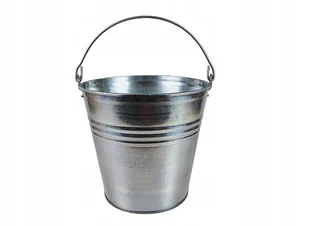 Wiadro Metalowe Ocynkowane Ocynk Wiaderko 7L - Wiadra i kastry budowlane - miniaturka - grafika 1