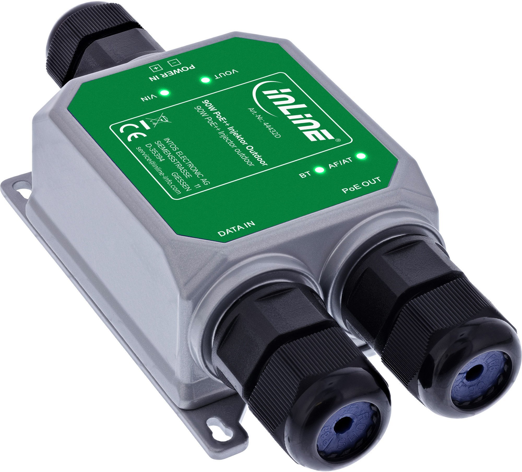 Allnet InLine® PoE++ Outdoor Injektor, 10Gb/s, 90W, IP67