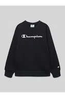 Bluzy damskie - Bluza z nadrukiem z logo - Champion - miniaturka - grafika 1