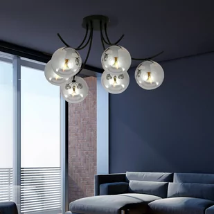 Emibig BOSTON 6 BLACK/GRAFIT 1110/6 lampa sufitowa czarna szkolne klosze 1110/6 - Lampy sufitowe - miniaturka - grafika 3