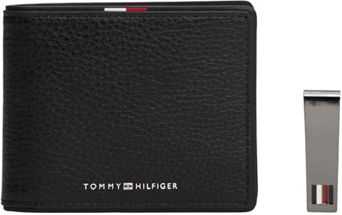 Tommy Hilfiger Męski portfel TH Corp Mini CC i klips AM0AM13607 opakowanie upominkowe, czarny (czarny), jeden rozmiar, czarny (czarny), rozmiar uniwersalny