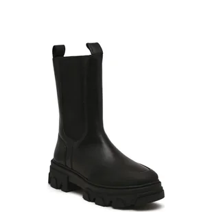 Joop! Skórzane sztyblety unico camy chelsea - Botki damskie - miniaturka - grafika 1